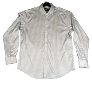Tommy Hilfiger Mens Athletic Fit THFlex Stretch Dress Shirt 16.5 34/35 L Check